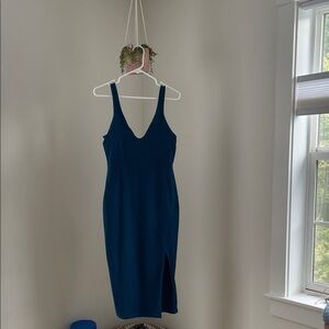 Beyond Yoga Deep Blue Midi Dress